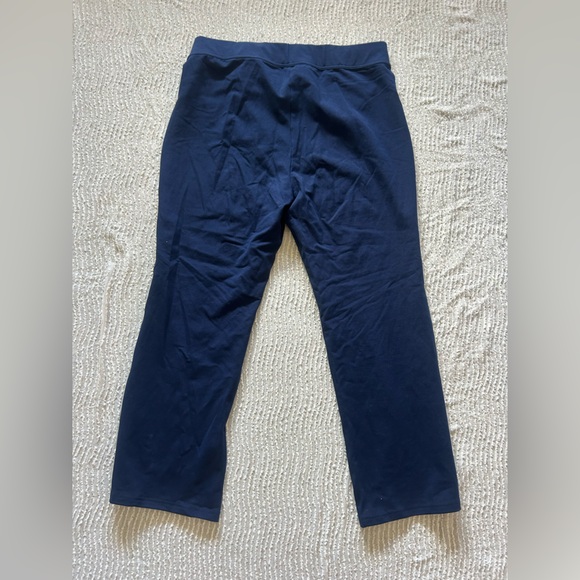 Lands End Starfish Flare Pants Navy Blue Size XL Wide Leg Pant Comfy - Picture 5 of 11